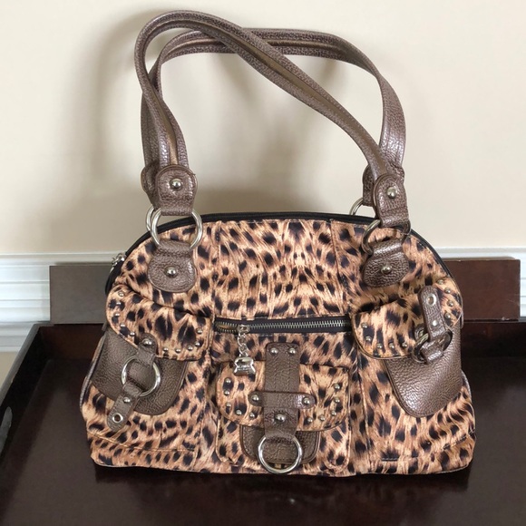 Kathy Van Zeeland Handbags - KVZ Purse Done shaped animal print satchel